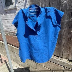 Figs scrub top size medium royal blue